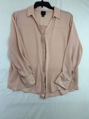 Women’s Button-Down Shirt - Blush Pink Relaxed Fit